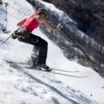 A skier enjoys the spring conditions at Killington.