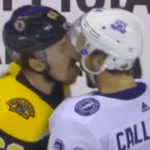 Brad Marchand Ryan Callahan lick