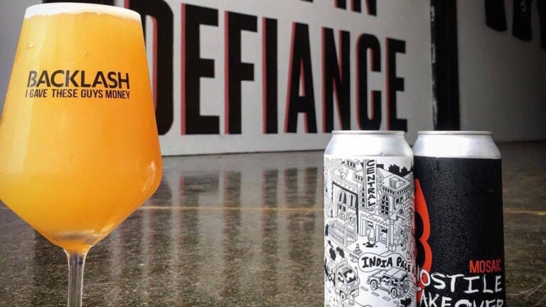 Beer from Backlash Brewery.