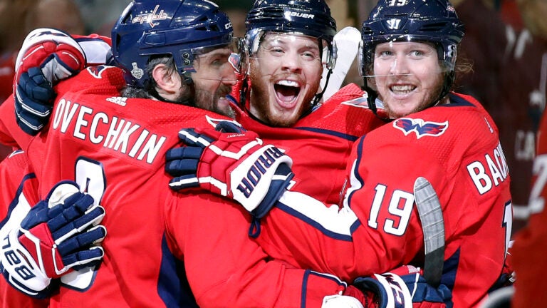 John Carlson, Alex Ovechkin, Nicklas Backstrom