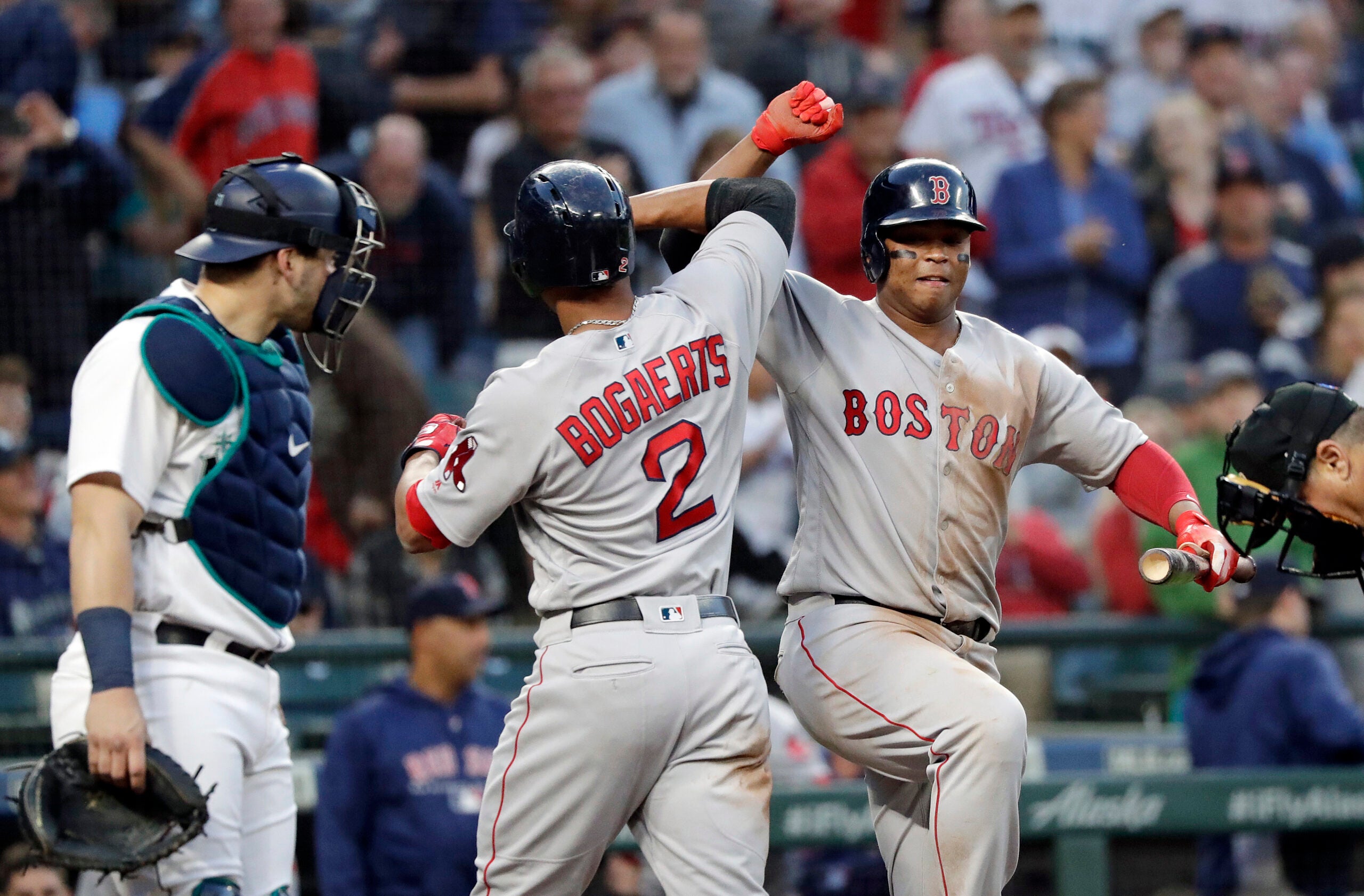 Xander Bogaerts home run Red Sox Mariners baseball