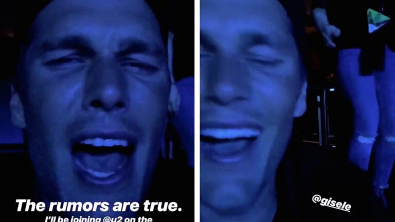 Tom Brady at the U2 concert.