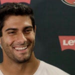 Former Patriots quarterback Jimmy Garoppolo in San Francisco with the 49ers.