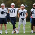Rob Gronkowski, Troy Niklas, Jacob Hollister, Dwayne Allen
