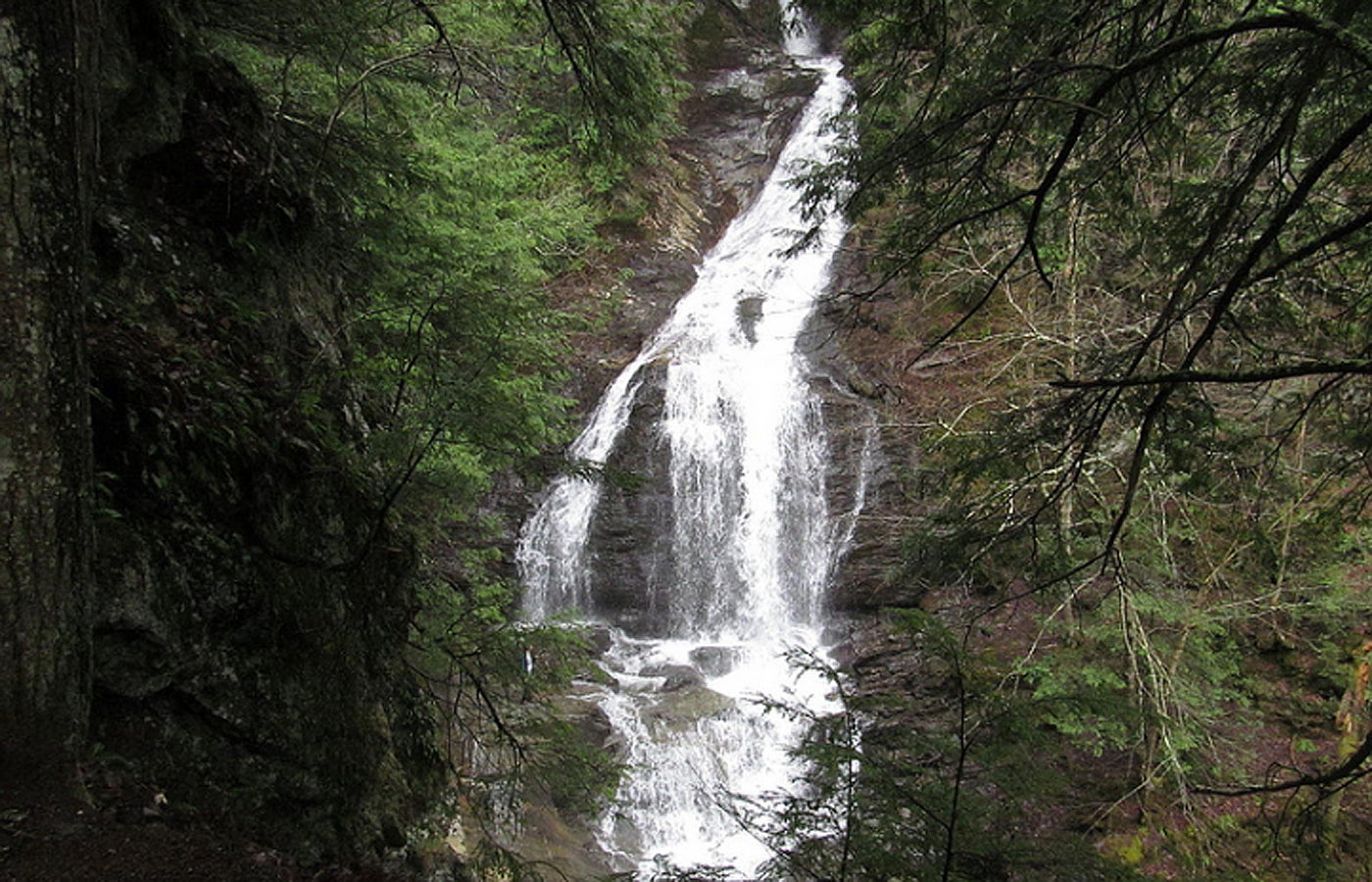 Moss Glen Falls in Stowe, Vermont.