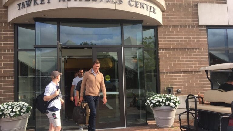 Tom Brady makes surprise visit to BC football - The Boston Globe