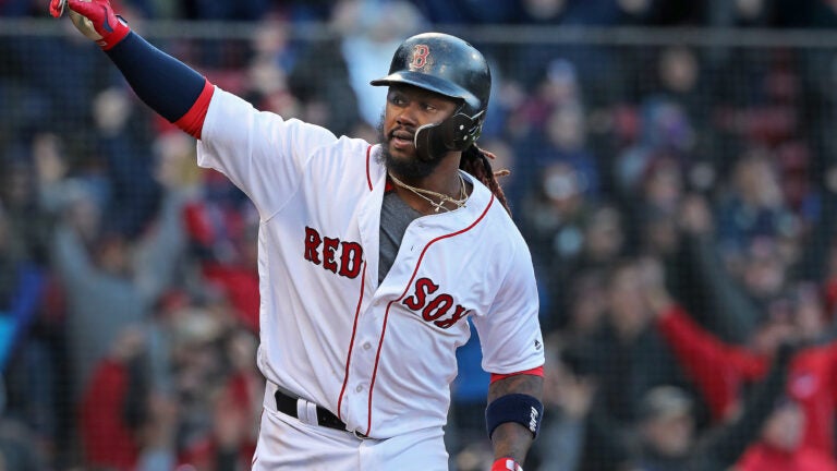 Hanley Ramirez in April, 2018.