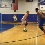 Jayson Tatum plays Joel Embiid in a one-on-one during the 2018 offseason.