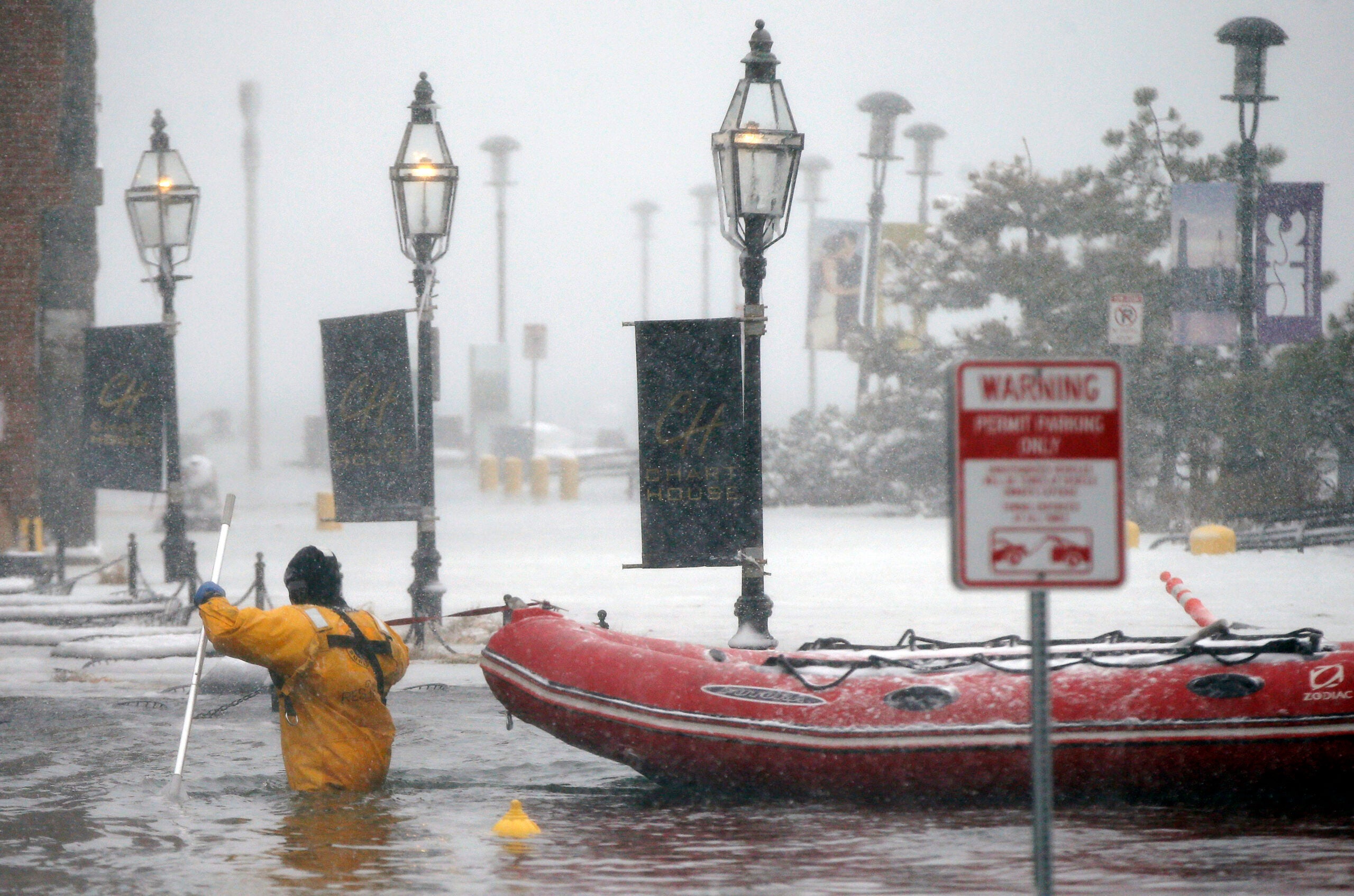 Firefighter-Wades-Through-Floodwater