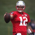 Tom Brady at Patriots training camp 2018