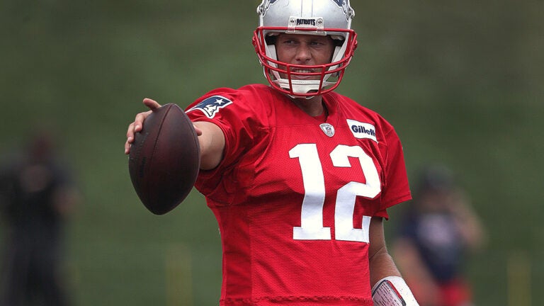 Tom Brady at Patriots training camp 2018