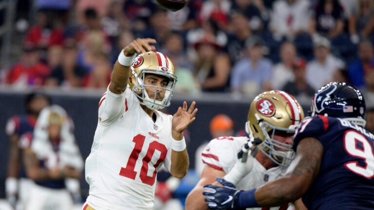 Houston, USA. 18 August 2018. San Francisco 49ers linebacker