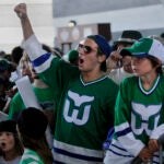 Hartford Whalers uniforms.