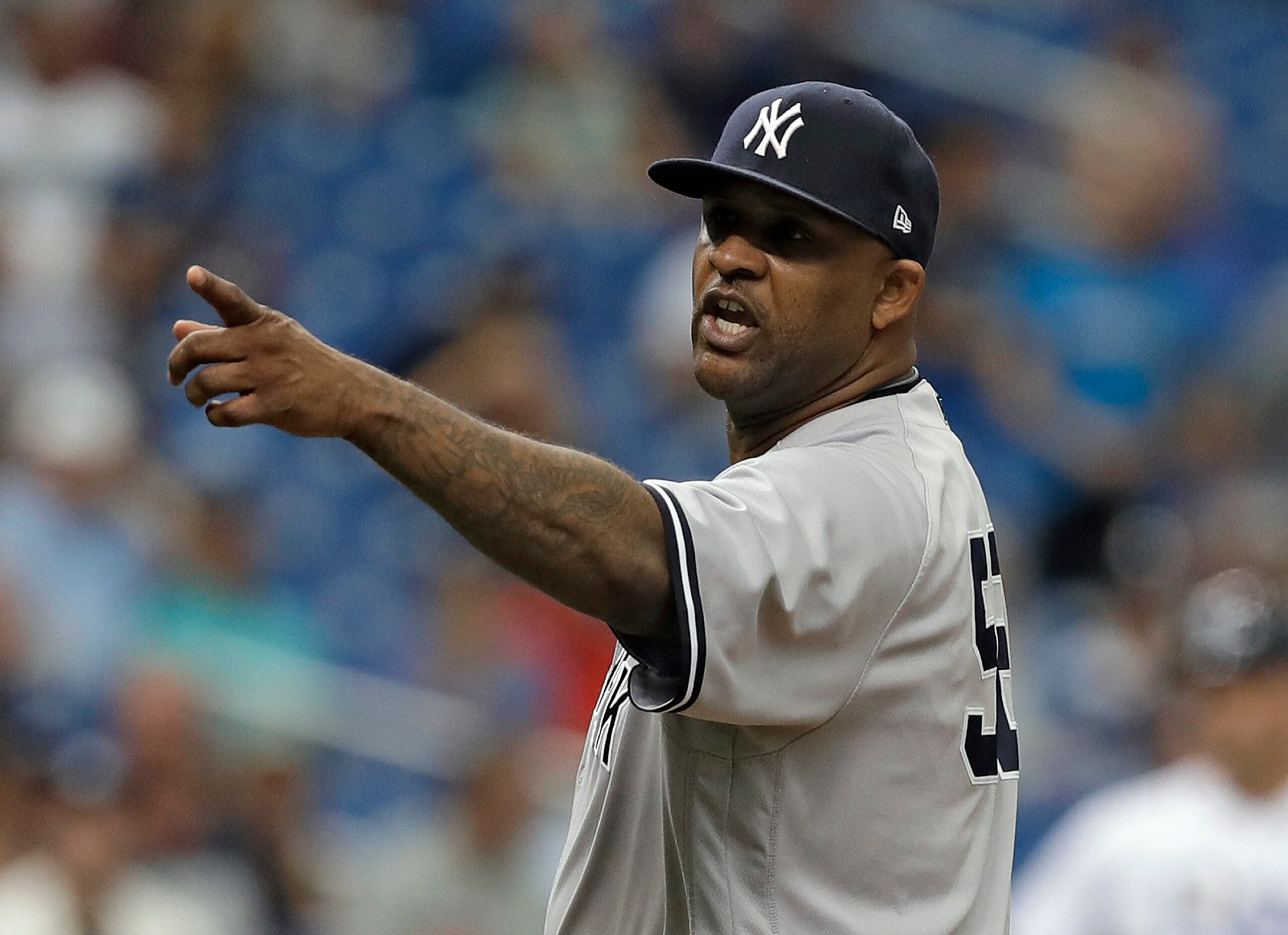 Yankees' Sabathia appeals 5-game ban for hitting Rays' Sucre with pitch