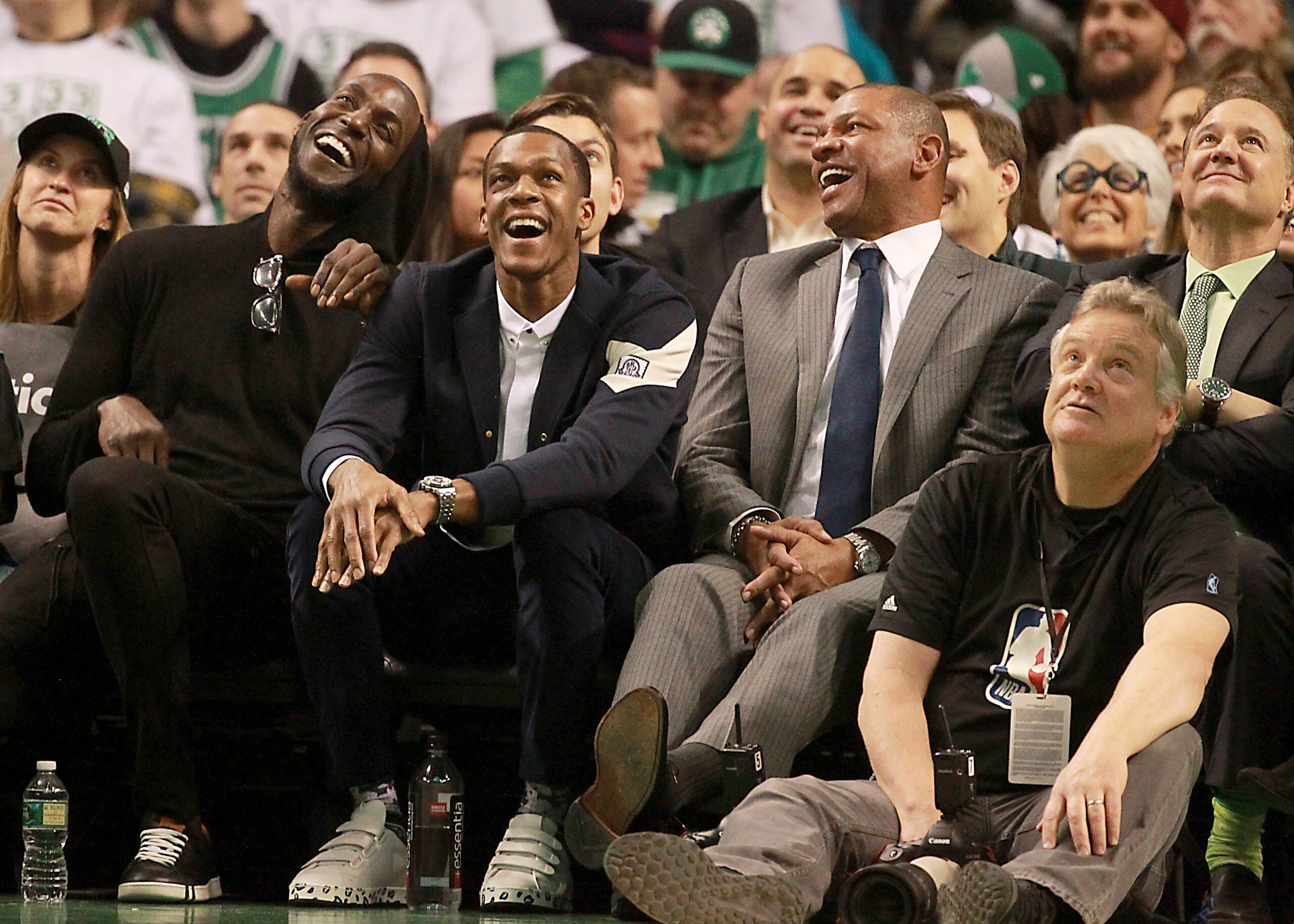 Reunited: Tony Allen and Doc Rivers. #Celtics #CelticsBlog