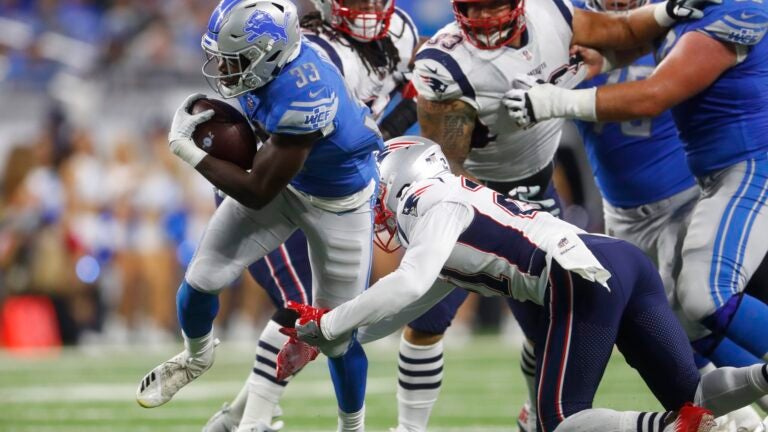 Kerryon Johnson Patriots defense