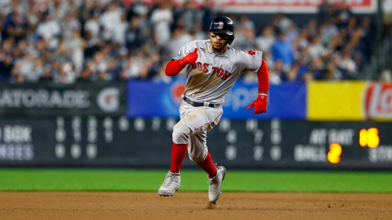 Mookie Betts at Yankee Stadium