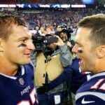 Tom Brady and Rob Gronkowski after the Patriots' win over the Chiefs.