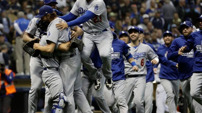 Dodgers beat Brewers in Game 7, face Red Sox in World Series