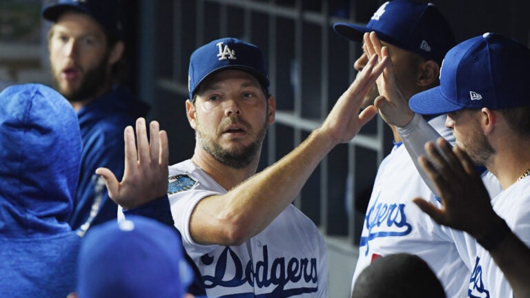 Rich Hill after he was taken out of Game 4 of the World Series.