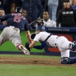Ian Kinsler during Game 3 of the World Series.