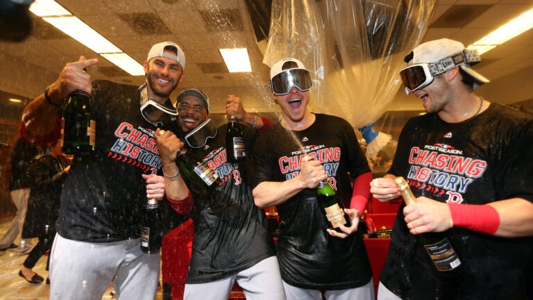 Download Boston Red Sox Victory Celebration Wallpaper