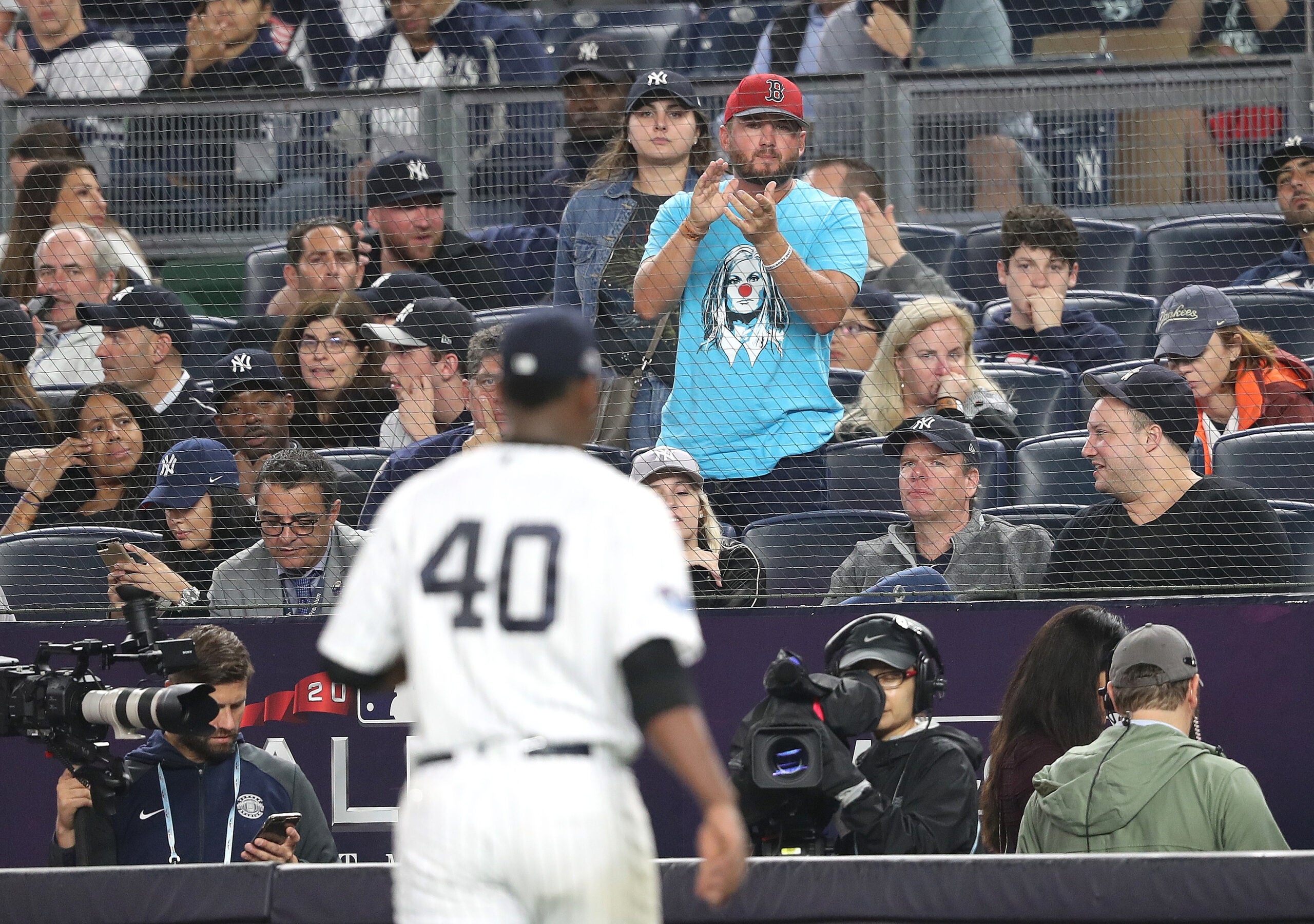 What happened to the fans at Yankee Stadium Monday night?