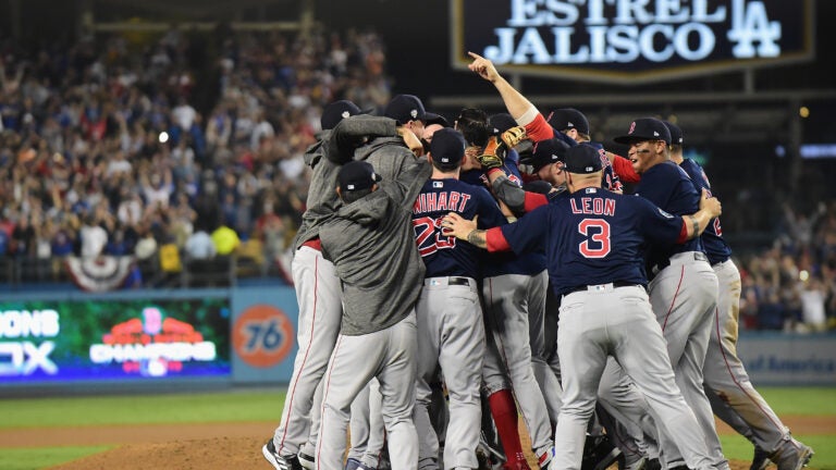 Bruins Support Champion Red Sox