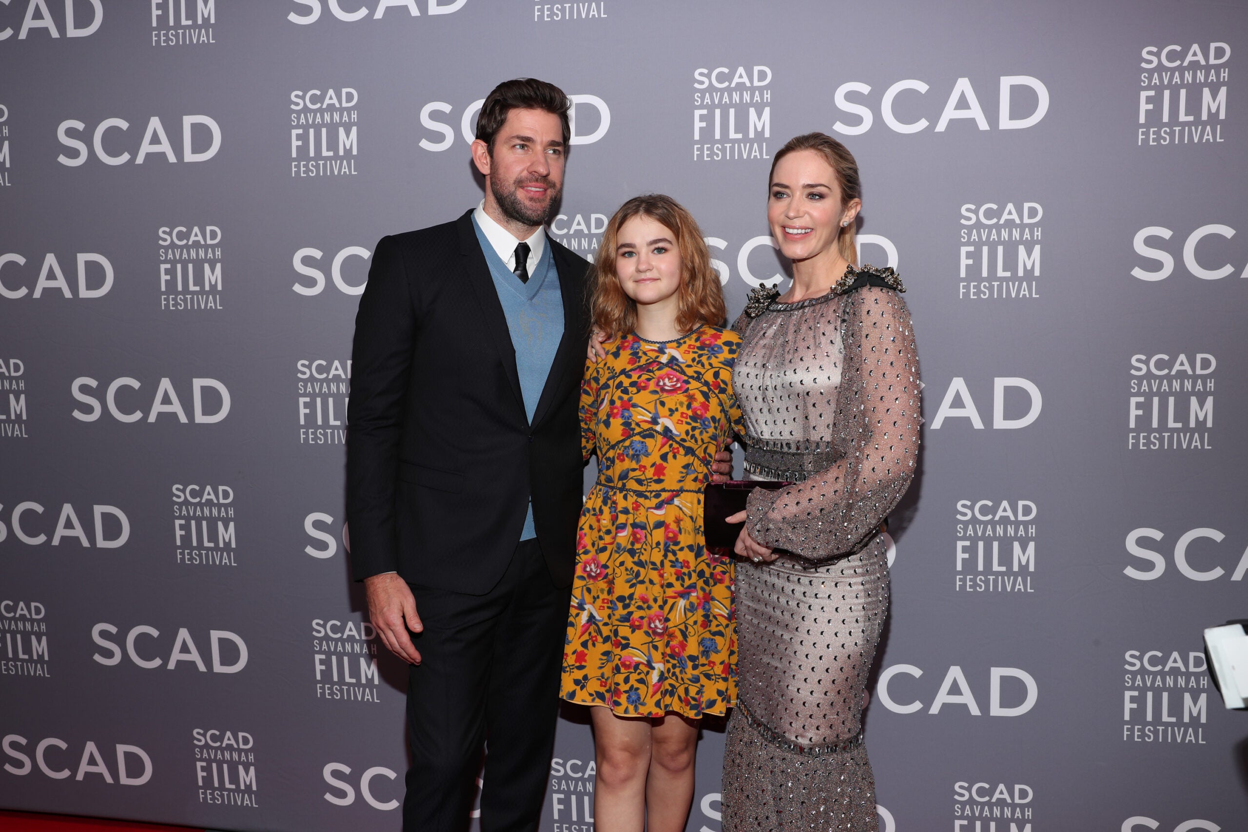 John Krasinski and Emily Blunt walk the red carpet at Savannah Film Festival