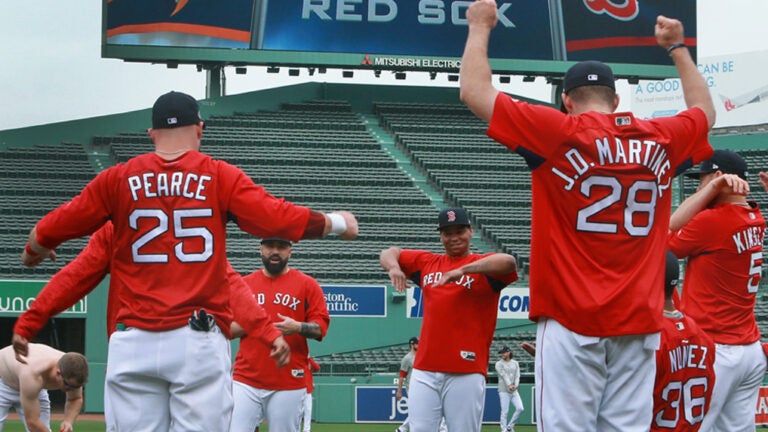 Red Sox practice