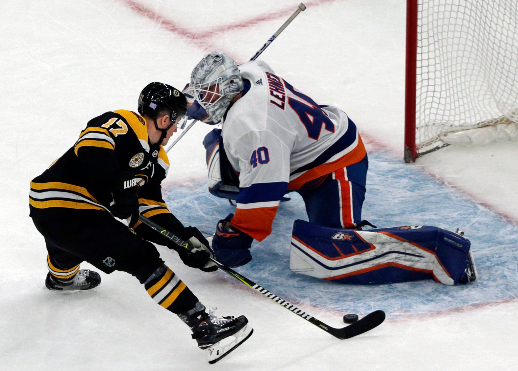 Ryan Donato scores during the shootout to give the Bruins the win.