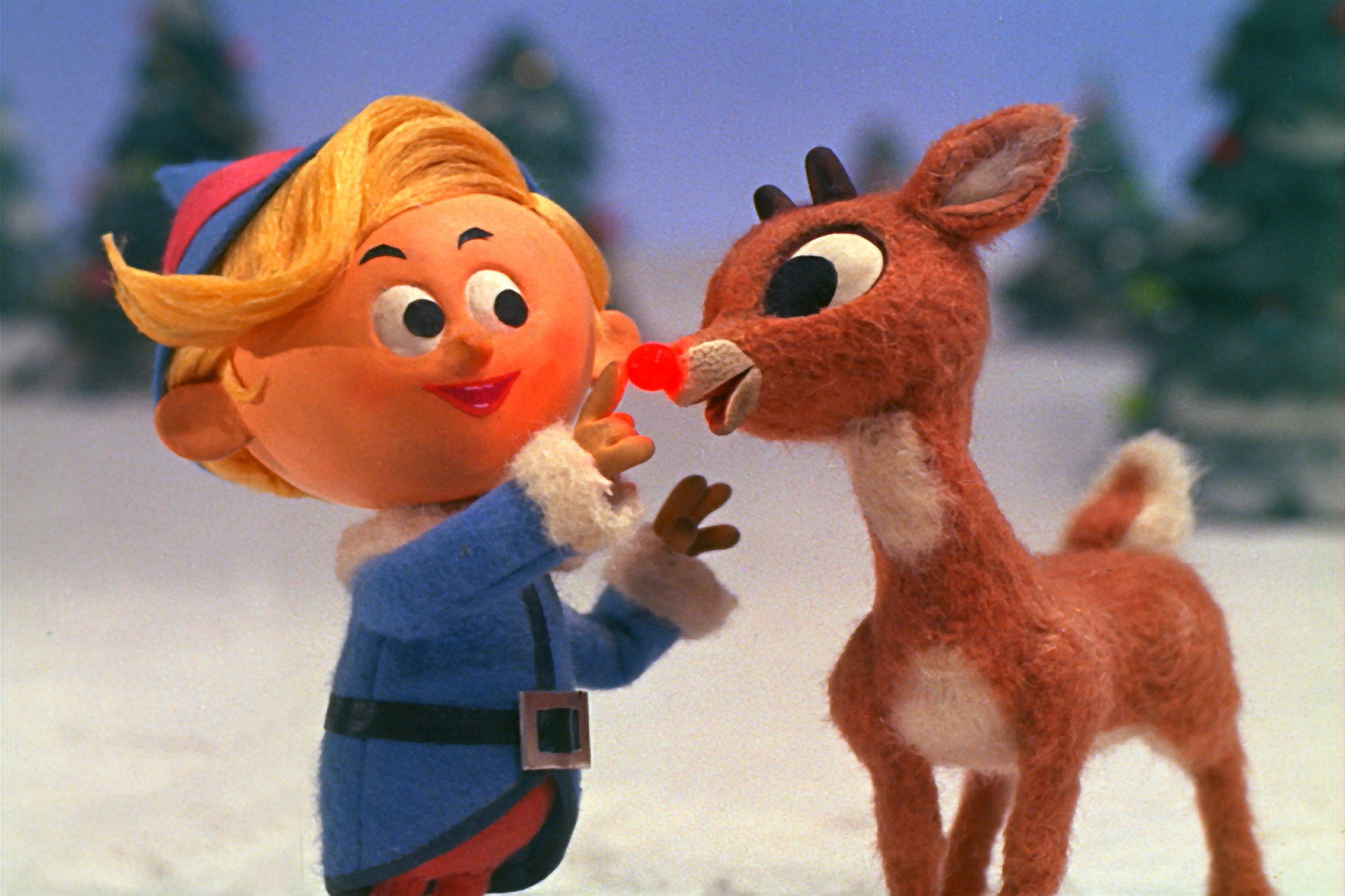 A scene from the 1964 TV special "Rudolph the Red-Nosed Reindeer."