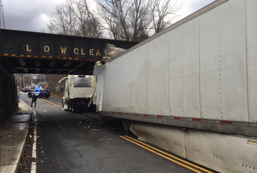 Photos of trucks that got stuck under Boston’s low bridges