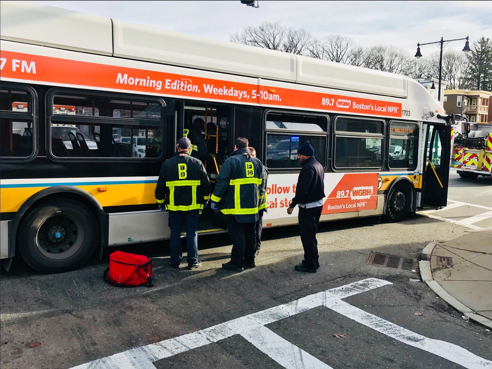 4 injured in Roslindale crash involving MBTA bus