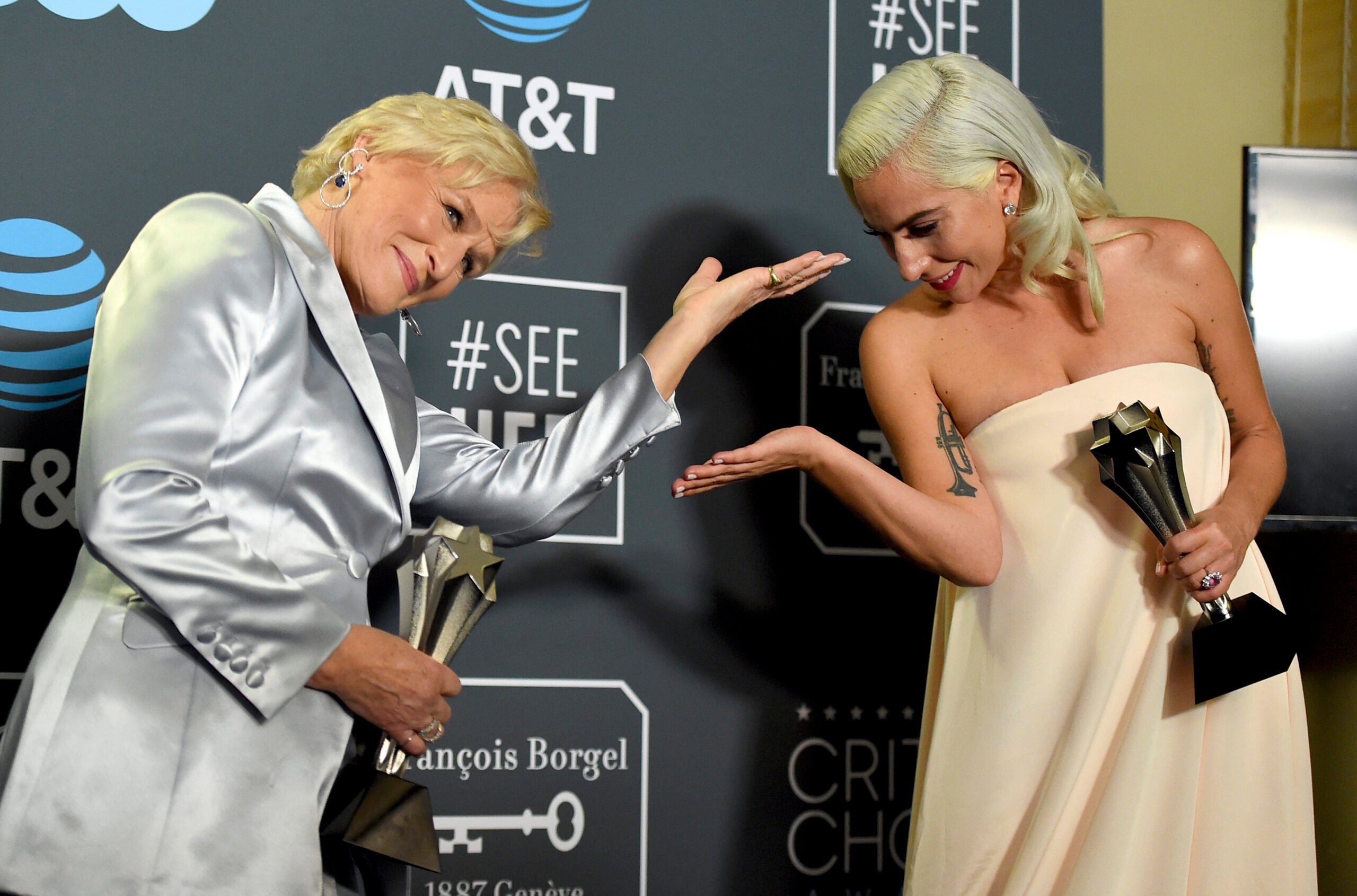 Lady Gaga and Glenn Close tied for best actress at the Critics' Choice ...