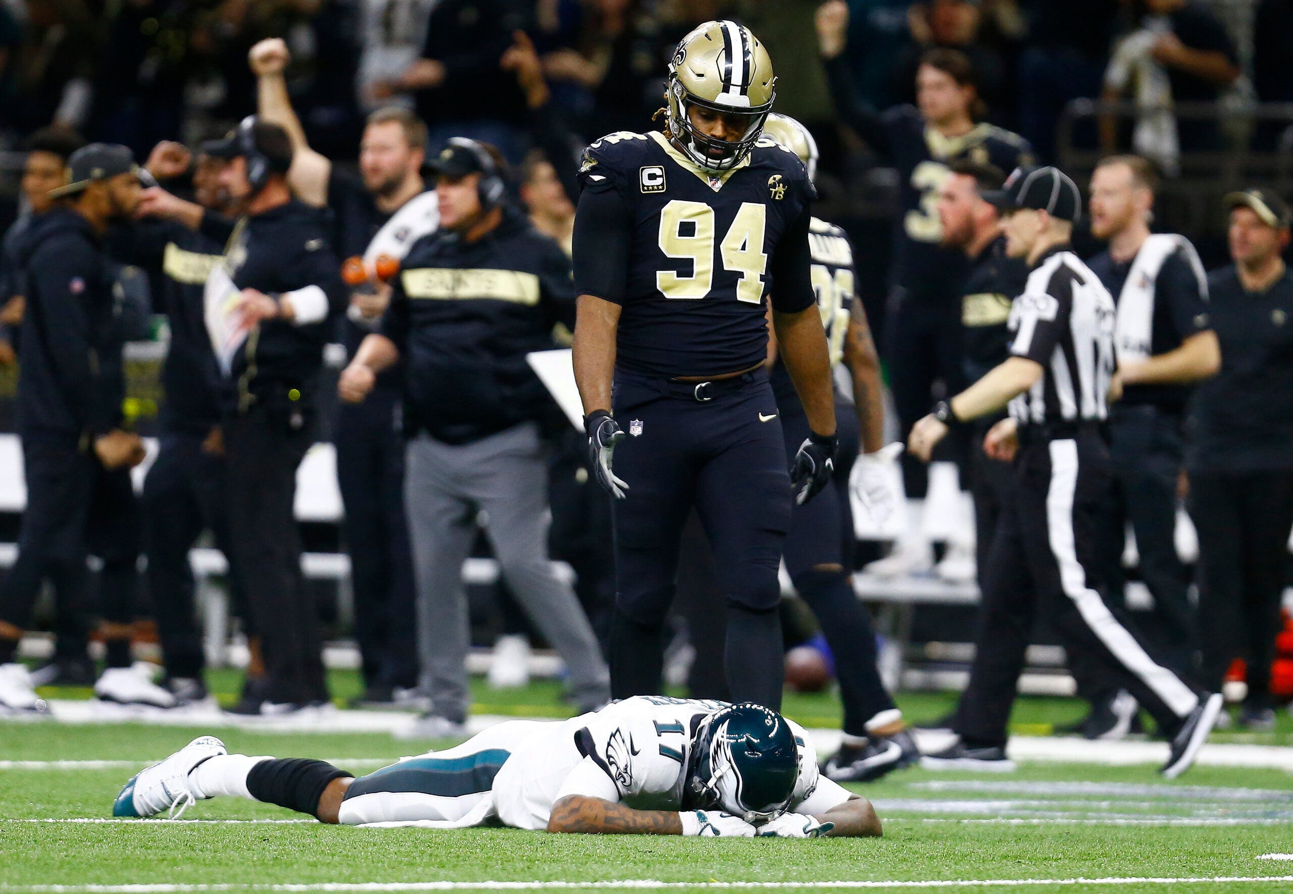 Saints rally past Eagles 20-14, will host NFC title game