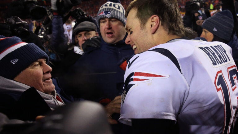 Tom Brady and Bill Belichick AFC Championship