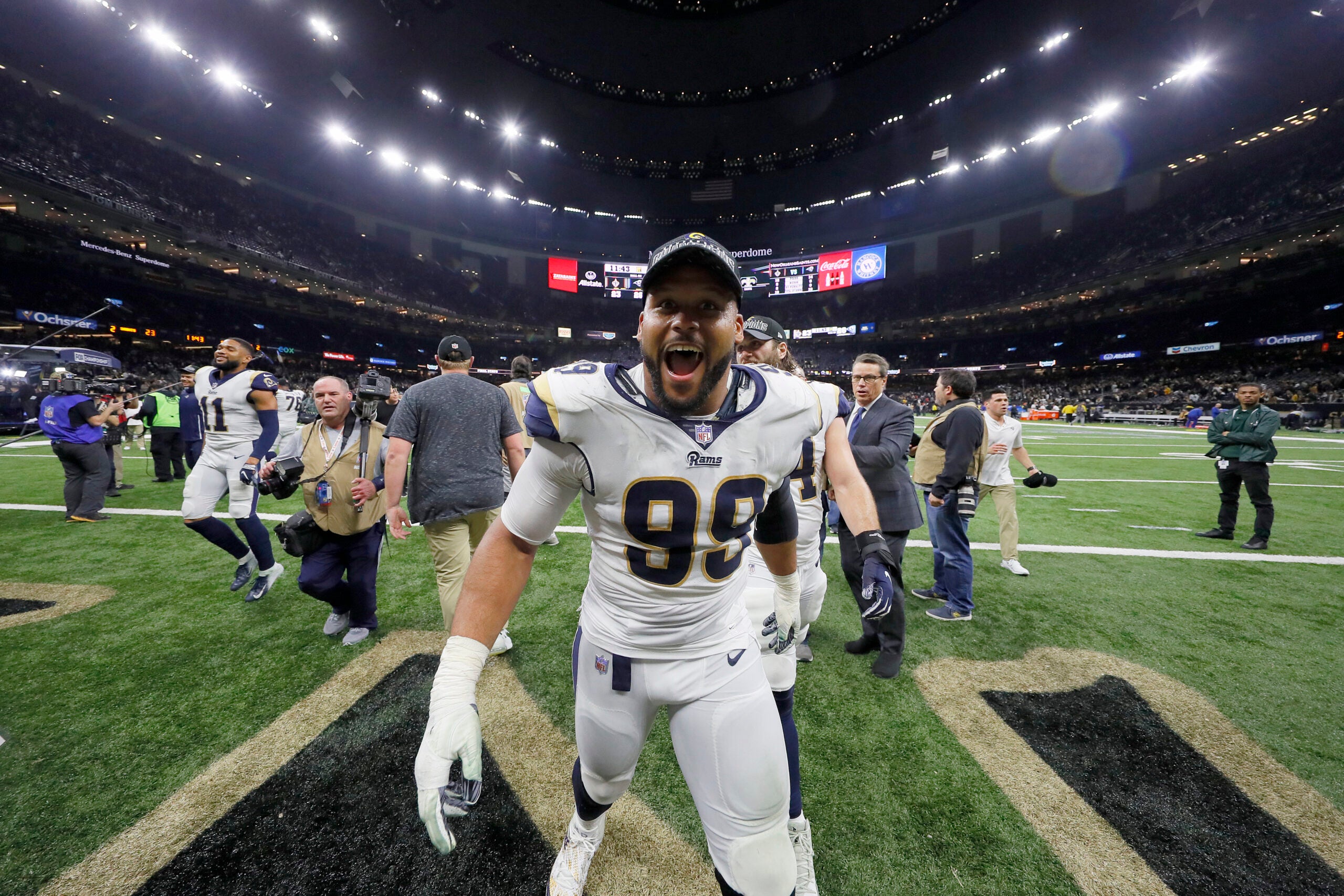 Todd Gurley II in action during the Super Bowl LIII at Mercedes