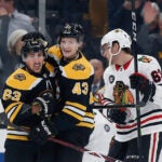 Brad Marchand Danton Heinen Bruins