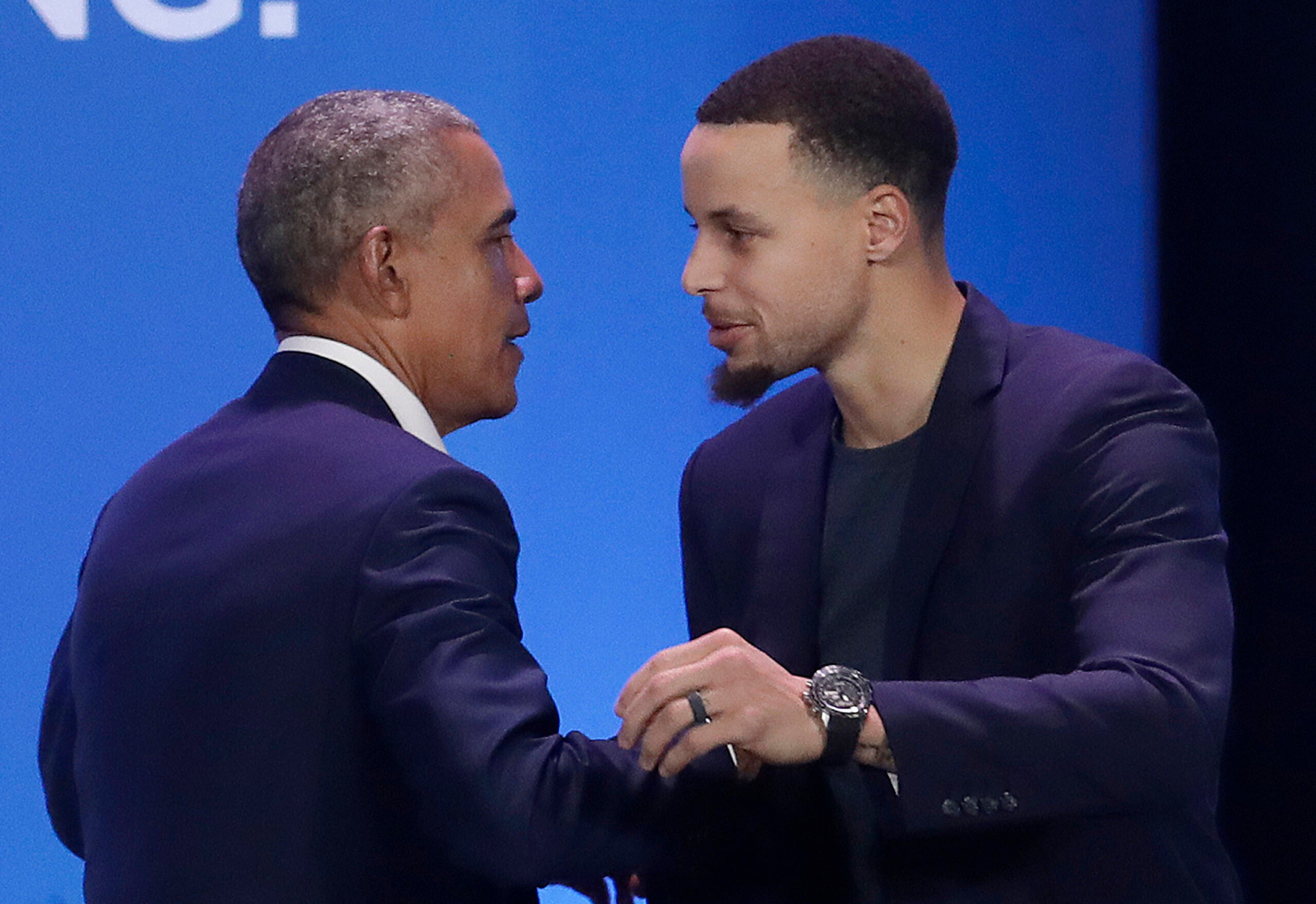 Barack Obama joined by Steph Curry to tell minority boys 'you matter'