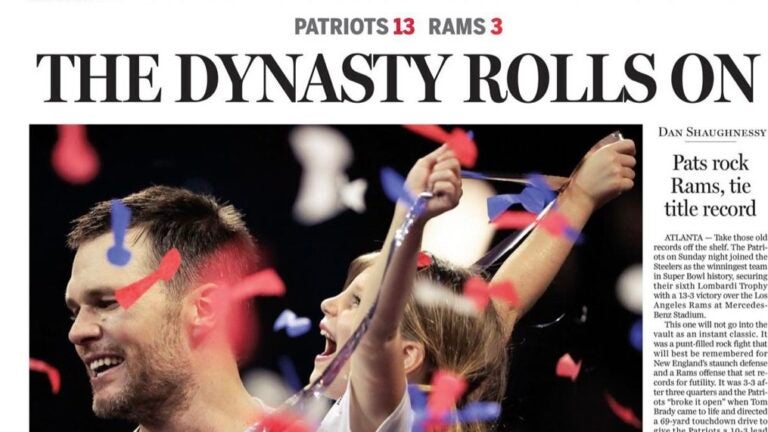 Tom Brady Posts Boston Globe Front Page Featuring Patriots' Super