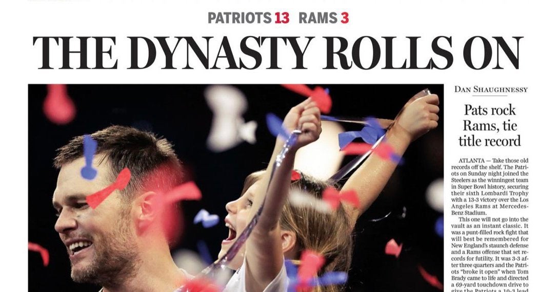 Patriots win sixth title in lowest scoring game in Super Bowl history - The  Boston Globe