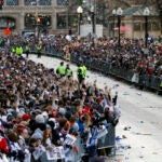 Patriots Fans Tremont Street Super Bowl Parade
