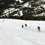 Tom Brady and his sons skiing in Montana.