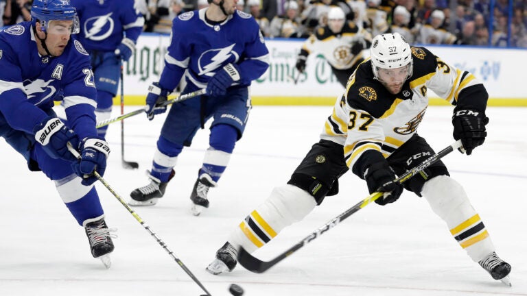 Bruins Lightning Patrice Bergeron NHL