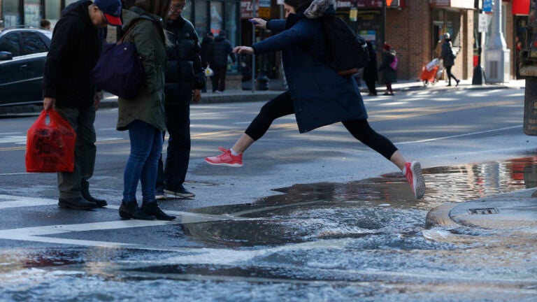 Water main break floods some Boston streets