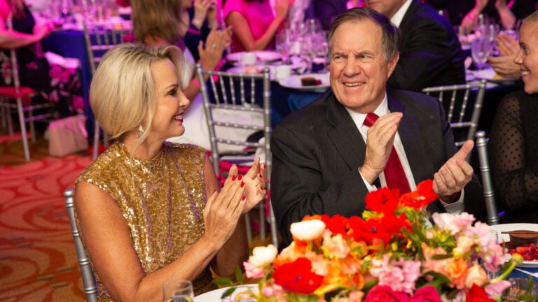 Linda Holliday and Bill Belichick