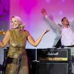 Linda Holliday and Rob Gronkowski dancing to the Flutie Brothers Band