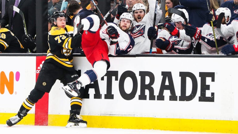 Charlie McAvoy Bruins Blue Jackets