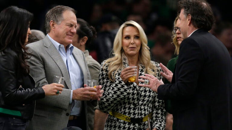 Bill Belichick, Wyc Grousbeck, Linda Holliday, Emilia Fazzalari